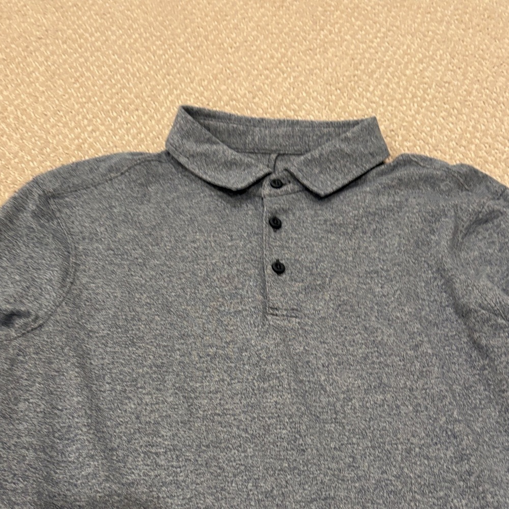 lululemon athletica Blueish/gray long sleeve Polo Shirt like new.